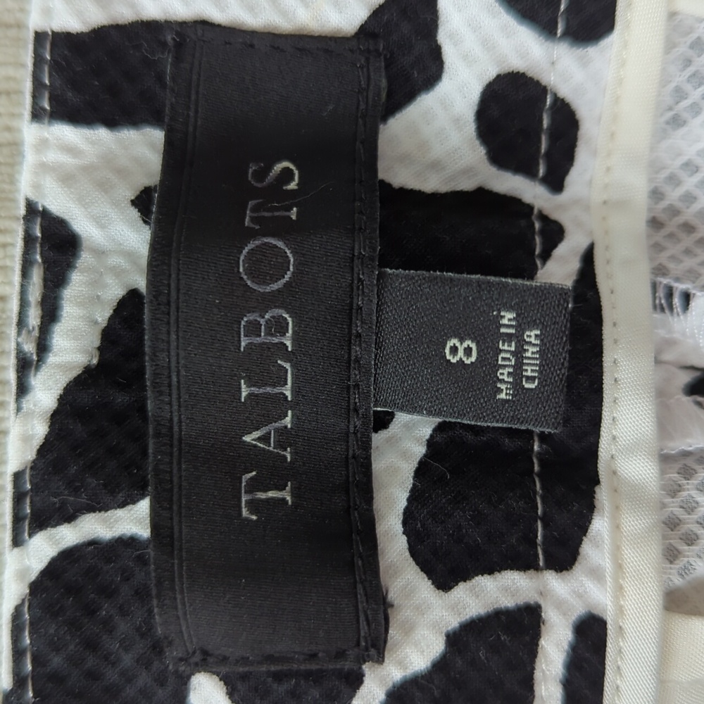 Talbots Grid Pattern Textured Ankle Cropped Pants… - image 3